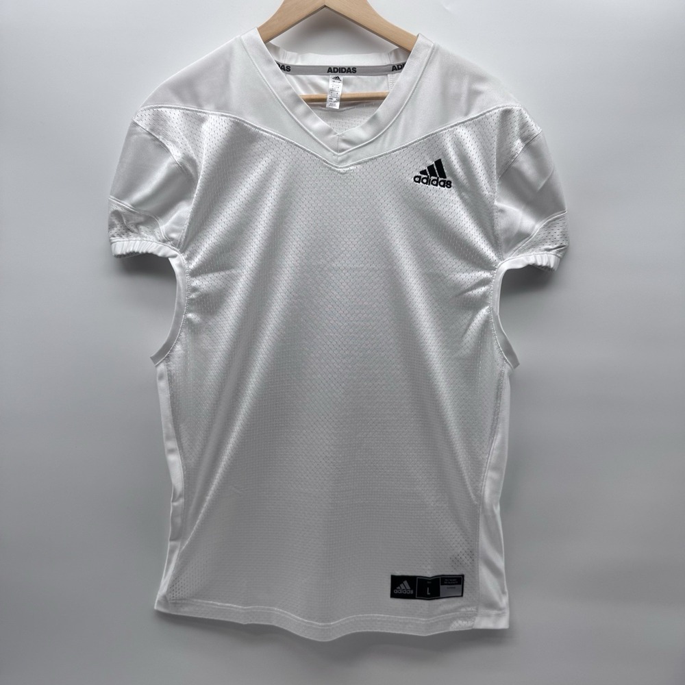Adidas Pres Cov 2.0 J Mens Large Football Practice Jersey White NEW